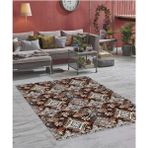 Süngersan Renkli Halılar Yıkanabilir Dijital Baskı Modern Dekoratif Kaymaz Tabanlı Salon Halısı Mutfak Halısı Yolluk - 80 x 120 cm