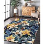Süngersan Renkli Halılar Yıkanabilir Dijital Baskı Modern Dekoratif Kaymaz Tabanlı Salon Halısı Mutfak Halısı Yolluk - 80 x 300 cm