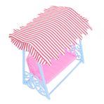 SUNGOOYUE Mini Dollhouse Salıncak Oyuncak Zarif Tasarım Taşınabilir Minyatür Salıncak Sandalye Dollhouse Minyatür Salıncak Modeli Için Mavi Destek
