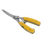 SUNGOOYUE Paslanmaz çelik olta pensesi, Braid Line Cutters kanca çıkarıcı, olta makinesi aksesuarı (sarı)