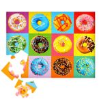 Sunhigh Yetişkinler için Demans Yapbozları, 30 Parça Donut Yapboz, Alzheimer Ürünleri ve Etkinlikleri (Çörekler)