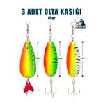 Suni Balık Yemi Olta Kaşığı 3 Adet Karışık Renk 18gr