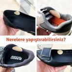 Suni Deri Ayakkabı Tamir Yaması Topuk Desteği Arkası Yapışkanlı