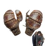 Suni Deri Kol Korsesi,Deri Kol Koruyucular Ortaçağ Korseleri Suni Deri Eldiven | Cosplay Vintage Şövalye Zırh Cadılar Bayramı Kostüm Aksesuarı Dobooo
