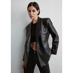 Suni Deri Siyah Blazer Ceket 1110658-900 Siyah-900 S