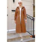 Suni Deri Trençkot Taba HM2278 - 38
