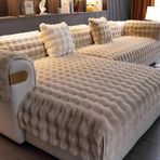 Suni Kürk Koltuk Örtüsü Battaniye Peluş Kanepe Örtüsü Köşe L Şekilli Slipcovers Kaymaz Süper Yumuşak Oturma Odası Dekoru 70 × 120 cm