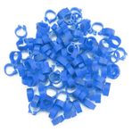 Sunicon 100 adet/torba 8 MM Plastik Güvercin Bantları Yüzükler, 001 ila 100 Numaralı Plastik Mektup Güvercin Kuş Bacak Bantları Yüzükler Kümes Hayvanları Besleme Malzemeleri (Dark Blue)