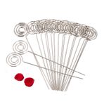 Sunicon 50 x Gümüş DIY Zanaat Metal Yuvarlak Teller Fotoğraf Kartı Resim Not Kağıdı Not Ekran Klip Tutucular (Rund form)