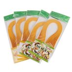 Sunicon 600 Çizgili DIY Quilling Kağıdı, 3mm Genişlik Saf Renk Origami Kağıt El Sanatları Dekorasyon (Orange)