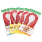 Sunicon 600 Çizgili DIY Quilling Kağıdı, 3mm Genişlik Saf Renk Origami Kağıt El Sanatları Dekorasyon (Red)