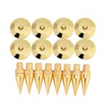 Sunicon 8 Çift Hoparlör Spike Pad Kiti, 6x36 MM Bakır Hoparlör Spike Yalıtım Standı Taban Pedi Ayak Mat Hoparlör, Amplifikatör, CD DVD Oynatıcı