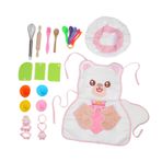 Sunicon Çocuk Pişirme ve Pişirme Seti, 24PCS Şef Kostüm Seti, Çocuk Önlüğü, Şef Şapkası, Tahta Kaşık Fırçası ile Yürümeye Başlayan Erkek ve Kız Yaşları 3+ için Tüm Gerçek Pişirme