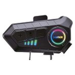 Sunix 1000 Mah Ipx6 Su Geçirmez V5.3 Intercom Motosiklet Kask Kulaklığı NTR-101 - Siyah