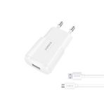 Sunix 2.1A USB-A Girişli Beyaz S-21 Micro Şarj Aleti Seti