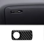 SUNJIKA Karbon Fiber Orta Konsollar ile Uyumlu Yardımcı Pilot Saklama Kutusu Kolu Panel Kapak Trim İç Mercedes Benz C Class C180 C200 C260 GLC W205 2016-2022 için (1 adet Siyah)