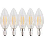 Sunlight Rustik Mum Dekoratif LED Ampul 4W E14 5 Adet - Beyaz