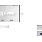 Sunline 170694 Type-C USB 3.0 Hub/HDMI 4K /VGA 5 in 1 Dönüştürücü