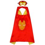 Sunman 70x70 cm Demir Adam Iron Man Avengers Pelerin Maske Kostüm Seti