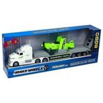 Sunman Oyuncak 1:50 Maxx Wheels Sesli ve Işıklı Taşıyıcı Tır ve Yeşil Uçak 36 Cm S01002319