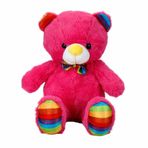 Sunman S00002962 Renkli Kurdelalı 30 cm Peluş Ayı