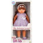 Sunman Tina Party Bebek 45 cm Mor Elbise ile Eğlenceli Oyun Arkadaşı Tekil Ürün 40061