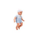 SunmanAbc Denis Bebek 60 cm. 60012 - Mavi Puantiyeli-Beyaz Bere