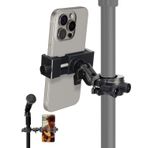 Sunmig Mikrofon Standı Telefon Tutucu, Telefon Tutucu Montajı, Mikrofon Standı, Müzik Standı, Gitar Davulları, iPhone 15 14 13 12 11 Plus Pro Max Mini Samsung Galaxy S24 S23 Ultra Google Pixel 8 7 için