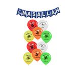 Sünnet Maşallah ve Sünnetime Hoş Geldiniz Baskılı Balon ve Maşallah Banner Seti