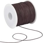 SUNNYCLUE 100 yarda/91 m Braunee naylon ip, takı dizmek için, 0,8 mm saten rattil, makrome süsleme, örgü / dikiş ipi, takı üretimi için, arkadaşlık bileklikleri, kolyeler, kendin yap