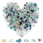 SUNNYCLUE 400 adet gerçek florit çip, 5 – 8 mm uzunluğunda, florit tambur çipleri, düzensiz yonga taş boncuklar, yarı değerli taşlar, kendin yap takı üretimi için, bileklik, kolye