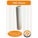 sunpack ambalaj Beyaz Palet Streç Filmi 50cm x 300m - 23 Mikron, 1 Adet, Dayanıklı Eşya ve Koli Streci