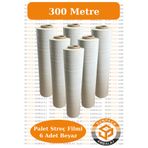 sunpack ambalaj Beyaz Palet Streç Filmi 50cm x 300m - 23 Mikron, 6 Adet, Dayanıklı Eşya ve Koli Streci
