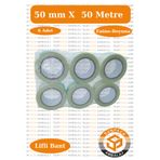 sunpack ambalaj Lifli Bant 50mm X 50m Enine-Boyuna (6 Adet) - Takviyeli, Yüksek Mukavemetli Sabitleme Bandı