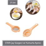 Sunplast Star Çay Süzgeci ve Yumurta Ayırıcı - Somon