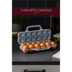 Sunplast Yumurta Çantası Saplı Yumurtalık Taşıma Kutusu, Piknik Yumurta Taşıma Kabı, 12'li