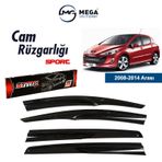 Sunplex Peugeot 308 2008-2014 Mugen Tip Cam Rüzgarlığı