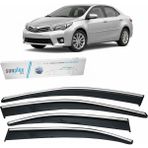 Sunplex Toyota Corolla 2013-2018 Krom Cam Rüzgarlığı 4 Parça