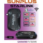 Sunplus Full Hd Sinema Paketli Starlink Çanaklı ve Çanaksız Uydu Alıcısı - Ahşap