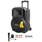 Sunplus HT-1230 Bluetooth’lu LCD Ekran Kumandalı Taşınabilir Şarjlı Hoparlör