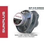 Sunplus SUNPULUSCX-6900 6x9 4 Yollu Koaksiyel Hoparlör (2 Adet / Takım)
