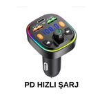 SUNSAY Bluetooth Araç Kiti Araç Fm Transmitter USB Type-C MP3 SD Kart Flash Için Uygun PD Çakmaklık Girişli
