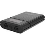 Sunshinee 18650 Güç Bankası Kutusu Şarj Cihazı 2 Usb, Aydınlatma, Mikro USB Bağlantı Noktaları 4 Adet 18650 Lityum Piller Için 5V2A Şarj LCD Ekran Şarj Cihazı Kılıfı (Yurt Dışından) - Siyah