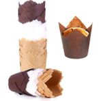 Sunshinee 200 Adet Lale Cupcake Gömlekleri Yükseltme Parşömen Kağıdı Muffin Gömlekleri Parti Düğün Doğum Günü Için Kek Pişirme Için (Yurt Dışından) - Beyaz