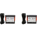 Sunshinee 2x STC-100A Sıcaklık Kontrol Cihazı Soğuk Isı Buzdolabı Termostat Regülatörü Termoregülatör Sensörü, Ac 220 V (Yurt Dışından) - Siyah