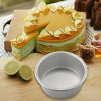 Sunshinee 4 Inç Küçük Kek Tava Seti 4'lü, Pişirme Yuvarlak Kek Tavaları Tenekeler Mini Kek Pizza, Kiş, ve Sağlıklı (Yurt Dışından) - Gümüş