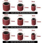 Sunshinee 614 Parça Tamburlu Zımpara Seti Zımpara Tamburu Seti 600 Parça Zımpara Bandı Kılıfı (80 /120 /240 ) + 12 Adet Tambur Mandreli (Yurt Dışından) - Siyah