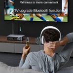 Sunshinee Bluetooth Alıcı Verici 5.1 Nfc Stereo 3.5mm Aux Koaksiyel Rca Kablosuz Ses Adaptörü Mikrofon Şarkı Tv Için (Yurt Dışından) - Siyah
