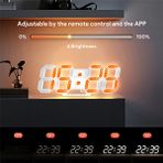 Sunshinee LED Akıllı Dijital Saat Saat Duvar Saati Oturma Odası Modern Kişilik Çok Fonksiyonlu Elektronik Saat Asılı Duvar (Yurt Dışından) - Beyaz