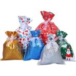 Sunshinee Noel Partisi Hediye Çantaları, Çeşitli Stiller Noel Hediye Çantaları Noel Partisi Için Kurdele Bağları ile Noel Hediyesi Çantaları (Yurt Dışından) - Renkli - 1 Adet - As shown